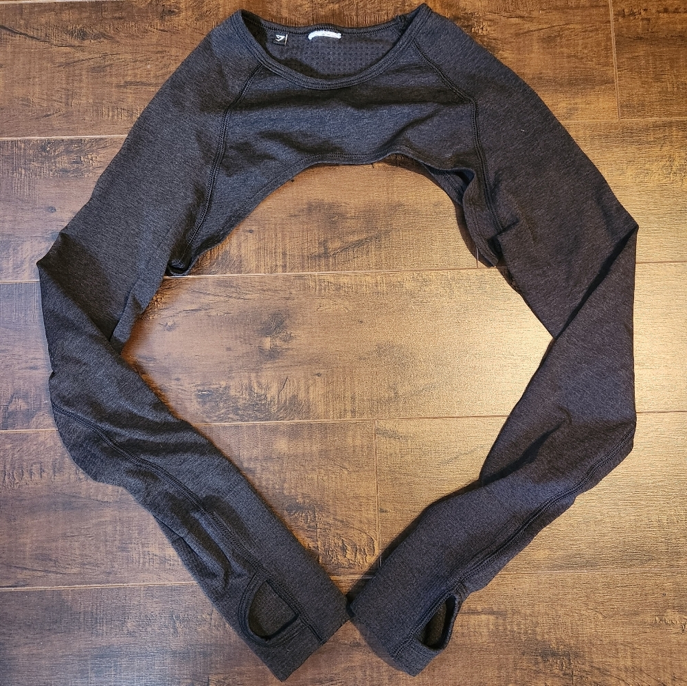 Gymshark workout shawl in dark grey
